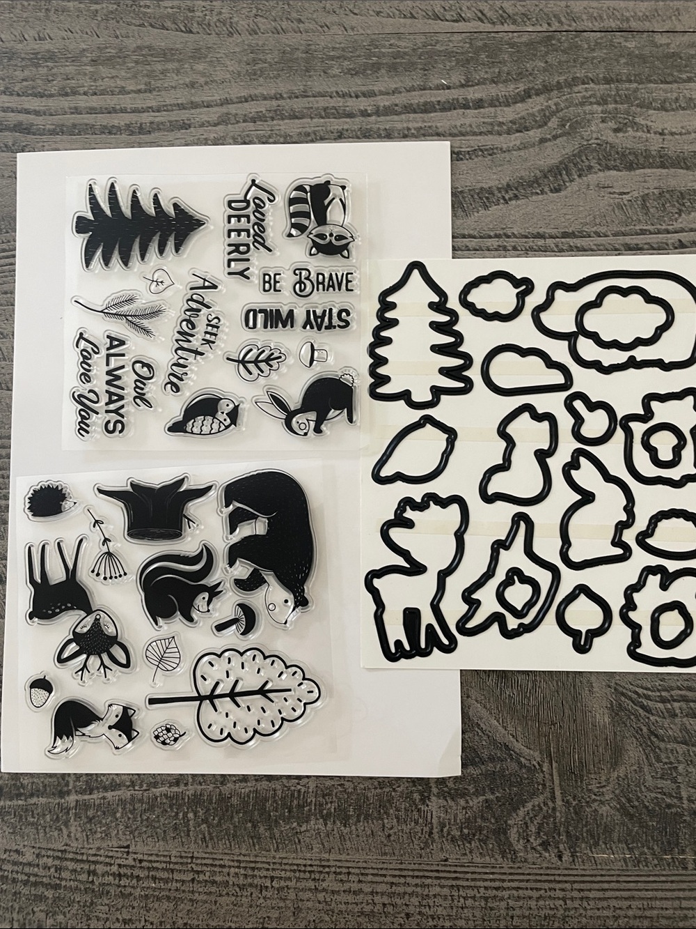 Woodland Animal Clear Stamp and Matching Dies - New